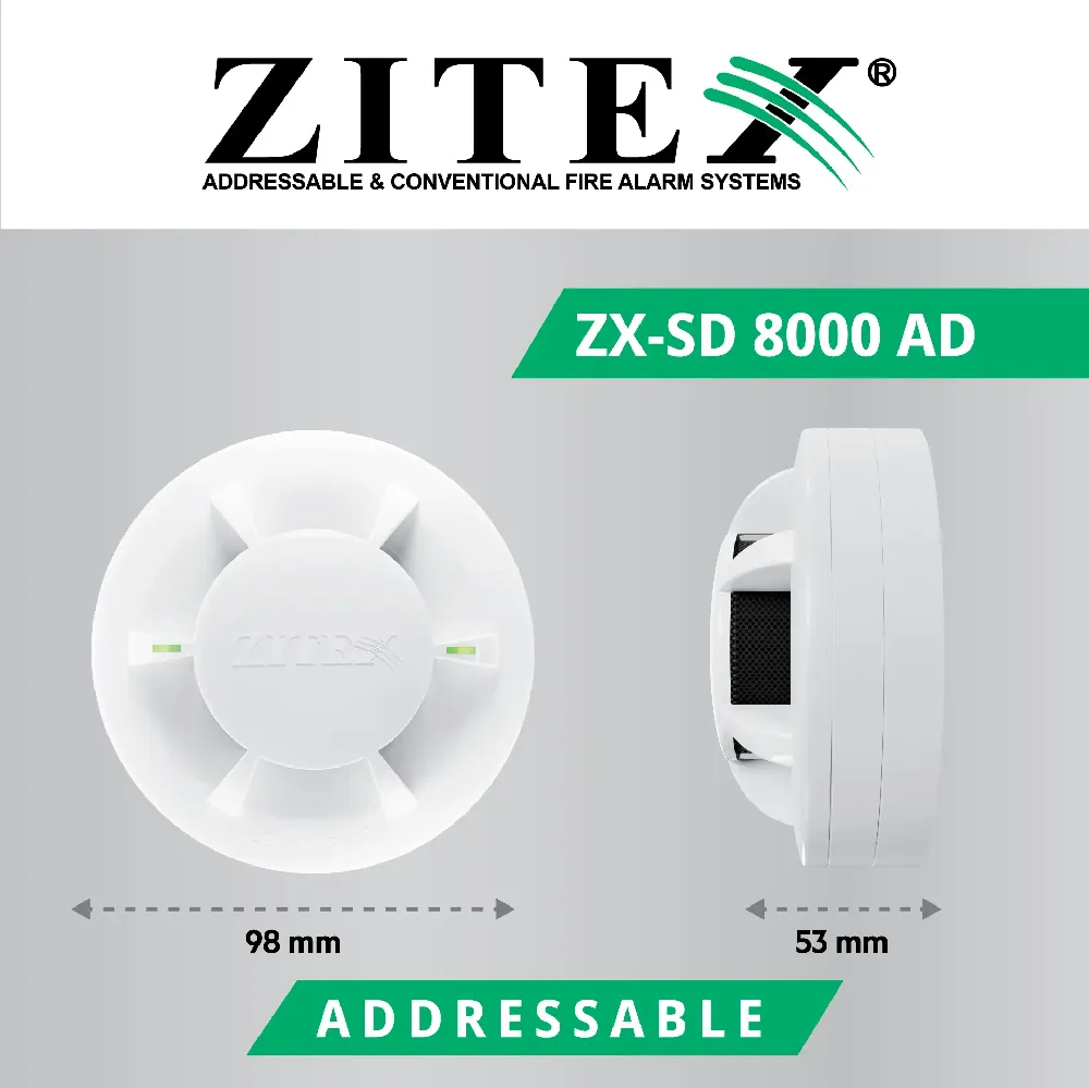 دتکتور دودی اعلام حریق آدرس پذیر زیتکس مدل ZX-SD 8000 AD
